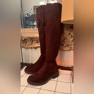 LUOIKA Tall Boots Sz 10XW Chocolate Brown NWOT Never Worn Fall Winter Heavy Duty